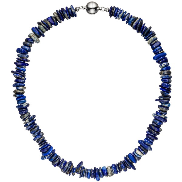 Halskette aus Lapis-Lazuli mit Magentverschluss