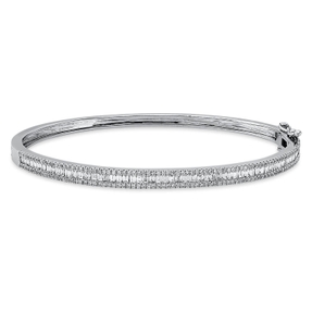 Armreif aus 750 Gold Weißgold 227 Diamanten 1,34ct TW-SI 48x56mm