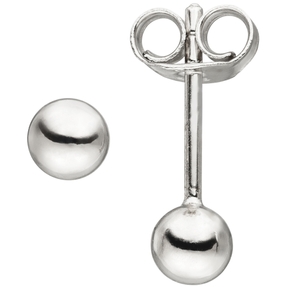 Ohrstecker Silberohrringe Kugelohrstecker Ohrschmuck Kugel 4mm 925 Silber