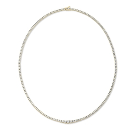 Collier aus 750 Gold Gelbgold 207 Diamanten 5,81ct TW-SI L:42cm
