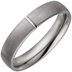 Partner-Ring Fingerring aus Titan mattiert Titanring 5mm Fingerschmuck Unisex Partner-Ring Fingerring aus Titan mattiert Titanring 5mm Fingerschmuck Unisex