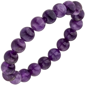 Armband Armschmuck aus Amethyst lila violett Edelsteinarmband endlos 19cm