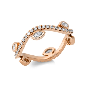 Ring aus 750 Gold Rotgold 56 Diamanten 0,55ct B:4,2mm