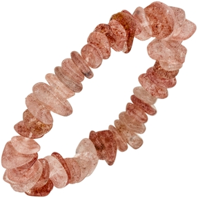 Armband Armschmuck aus Erdbeerquarz rosa Edelsteinarmband elastisch endlos 19cm Armband Armschmuck aus Erdbeerquarz rosa Edelsteinarmband elastisch endlos 19cm