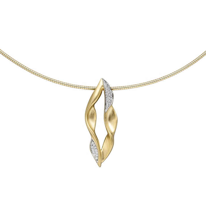 Anhänger mit 32 Diamanten Brillanten 585 Gelbgold