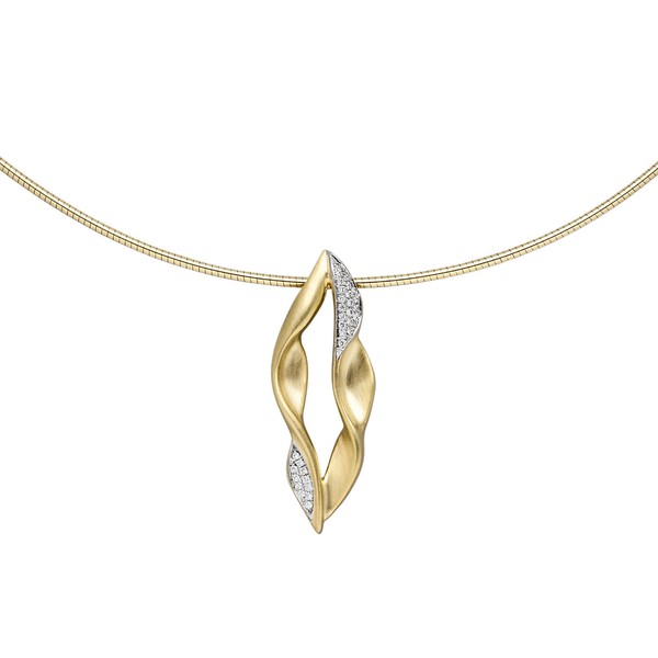 Anhänger mit 32 Diamanten Brillanten 585 Gelbgold