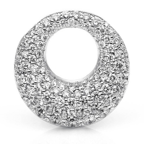 Pavé Anhänger aus 750 Weißgold 94 Brillanten 1,27ct TW-VSI 17,9x17,6mm