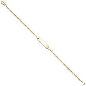 Armband Armkette Schildband mit 1,7mm Panzerkette aus 333 Gold Gelbgold, 18cm Armband Armkette Schildband mit 1,7mm Panzerkette aus 333 Gold Gelbgold, 18cm