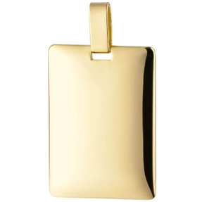 Anhänger Gravur Gravurplatte Goldanhänger Viereck aus 585 Gold Gelbgold massiv Anhänger Gravur Gravurplatte Goldanhänger Viereck aus 585 Gold Gelbgold massiv