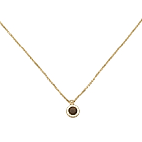 0,9mm Collier Ankerkette mit Anhänger aus Rauchquarz, 585 Gold Gelbgold, 45cm 0,9mm Collier Ankerkette mit Anhänger aus Rauchquarz, 585 Gold Gelbgold, 45cm