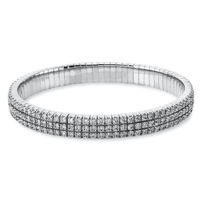 Armband Flex-Band 3-reihig aus 750 Weißgold 246 Brillanten 7,63ct TW-SI Ø57mm Armband Flex-Band 3-reihig aus 750 Weißgold 246 Brillanten 7,63ct TW-SI Ø57mm