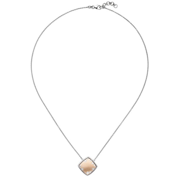 1,3mm Ankerkette Quadrat 375 Weißgold Rotgold 45cm