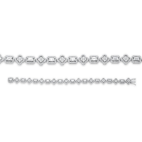 Armband aus 750 Weißgold 440 Diamanten 6,75ct TW-VSI B:8,7mm L:17,8cm Armband aus 750 Weißgold 440 Diamanten 6,75ct TW-VSI B:8,7mm L:17,8cm