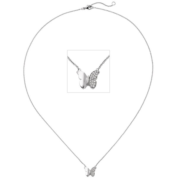 Ankerkette Schmetterling Brillanten 585 Weißgold