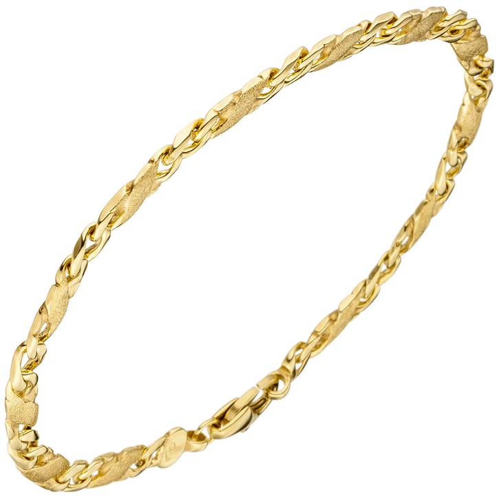 4,4mm Goldarmband Armkette aus 585 Gelbgold 21cm