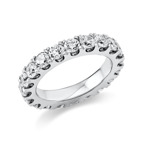 Memoire Ring aus 585 Gold Weißgold 19 Brillanten 2,77ct TW-SI B:3,7mm