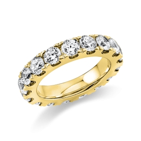 Memoire Ring aus 585 Gold Gelbgold 16 Brillanten 3,73ct TW-SI B:4,2mm