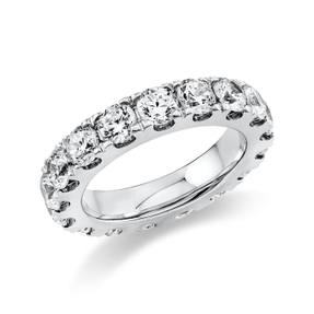 Memoire Ring aus 950 Platin 16 Brillanten 3,73ct TW-SI B:4,2mm