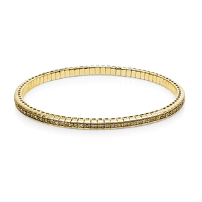 Armband Flex-Band aus 750 Gold Gelbgold 86 Brillanten 0,73ct braun 4er-Krappe Armband Flex-Band aus 750 Gold Gelbgold 86 Brillanten 0,73ct braun 4er-Krappe