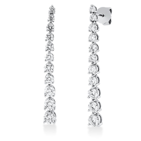 Ohrschmuck aus 750 Gold Weißgold 22 Brillanten 2,31ct TW-VSI/SI 40x4,1mm