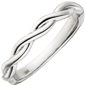Ring Damenring 2-reihig geflochten 585 Gold Weißgold Goldring Fingerschmuck