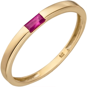 Ring Damenring mit rotem Rubin 375 Gold Gelbgold Goldring Fingerschmuck Ring Damenring mit rotem Rubin 375 Gold Gelbgold Goldring Fingerschmuck