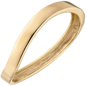 Ring gebogener Damenring aus 375 Gold Gelbgold Gelbgoldring Fingerschmuck