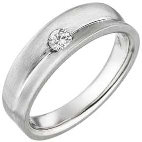 Ring Solitär Damenring mit Diamant Brillant, schlicht, 950 Platin Fingerschmuck Ring Solitär Damenring mit Diamant Brillant, schlicht, 950 Platin Fingerschmuck