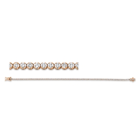 Armband aus 750 Gold Rotgold 89 Brillanten 1,87ct TW-SI B:1,9mm L:18cm