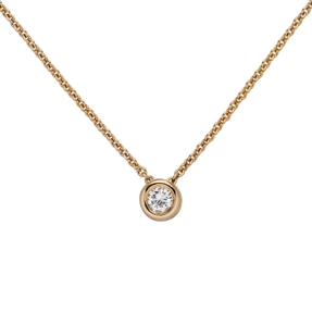 Collier Ankerkette mit Anhänger Solitär Diamant Brillant 585 Gold Rotgold, 45cm Collier Ankerkette mit Anhänger Solitär Diamant Brillant 585 Gold Rotgold, 45cm