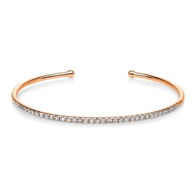 Armreif Armspange aus 750 Gold Rotgold 36 Brillanten 0,64ct TW-SI 45x55mm
