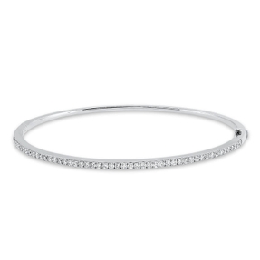 Armreif aus 750 Gold Weißgold 51 Brillanten 0,77ct TW-SI 52x60mm