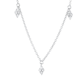 Collier aus 750 Gold Weißgold 20 Brillanten 0,42ct TW-SI L:45,7cm