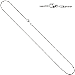 1,8mm Kette Zopfkette aus 585 Gold Weißgold Halskette Halsschmuck, 45cm
