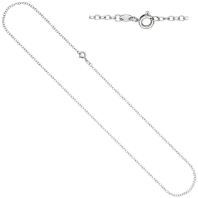 2mm Rundankerkette Kette Weitankerkette 585 Gold Weißgold Halsschmuck, 60cm