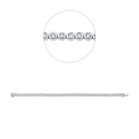 Armband aus 750 Gold Weißgold 46 Brillanten 2ct TW-SI L:18cm Zarge