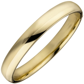 10,7mm Armreif Armband aus 925 Silber Gelbgold vergoldet glänzend Armschmuck