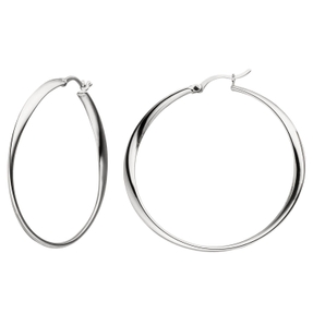 Paar Creolen 44,4mm Klappcreolen, rund, 925 Silber rhodiniert Ohrschmuck Paar Creolen 44,4mm Klappcreolen, rund, 925 Silber rhodiniert Ohrschmuck