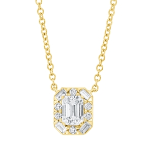 Collier aus 750 Gold Gelbgold 11 Diamanten 0,53ct TW-SI L:45,7cm
