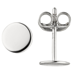 Ohrstecker Ohrringe runde Plättchen Ø 6,2mm aus 925 Silber rhodiniert Ohrschmuck Ohrstecker Ohrringe runde Plättchen Ø 6,2mm aus 925 Silber rhodiniert Ohrschmuck