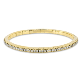 Armband Flex-Band aus 750 Gold Gelbgold 98 Brillanten 2ct TW-SI L:18cm