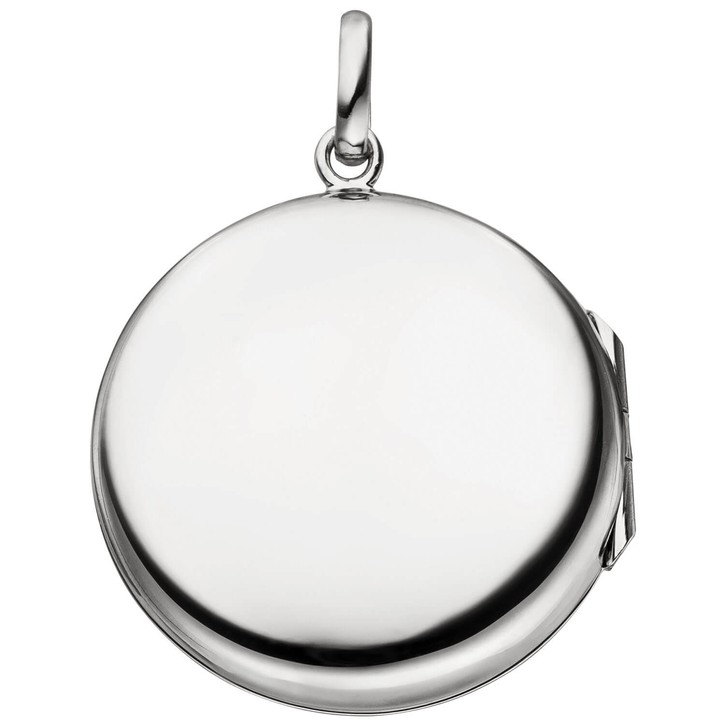 Anhänger 25,2mm Medaillon für 2 Fotos 925 Silber