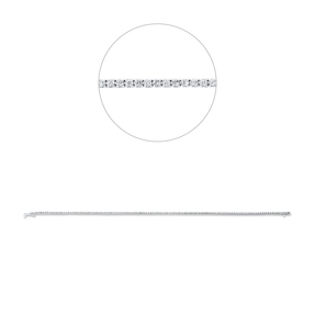 Armband aus 750 Gold Weißgold 108 Brillanten 0,86ct F-SI L:17,5cm