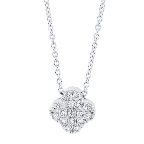 Collier aus 750 Gold Weißgold 17 Brillanten 0,11ct F-SI L:45cm