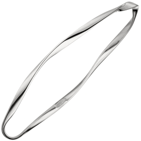 Armreif Armband Armschmuck aus 925 Silber rhodiniert gewellt 2,9mm schmal