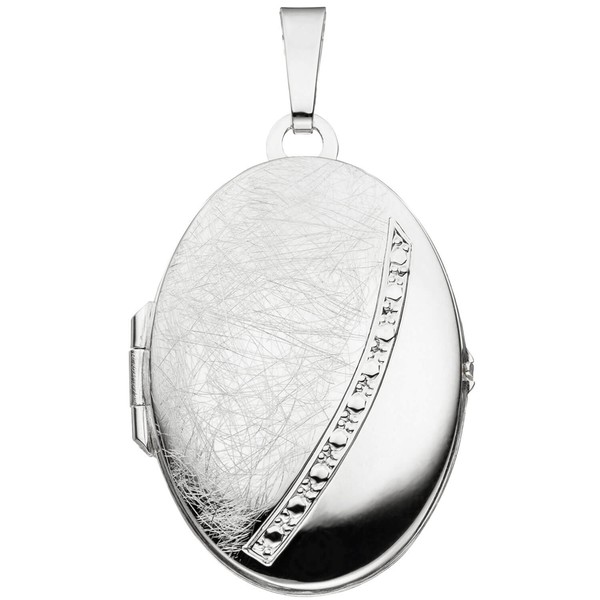 Schmuck-Set Panzerkette Medaillon 925 Silber 50cm