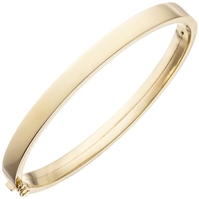 Armreif 55,6mm x 61,7mm ovaler Armband aus 375 Gold Gelbgold Armschmuck