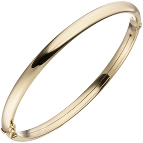 Armreif 54,1mm x 62,4mm ovaler Armband aus 375 Gold Gelbgold Armschmuck Armreif 54,1mm x 62,4mm ovaler Armband aus 375 Gold Gelbgold Armschmuck