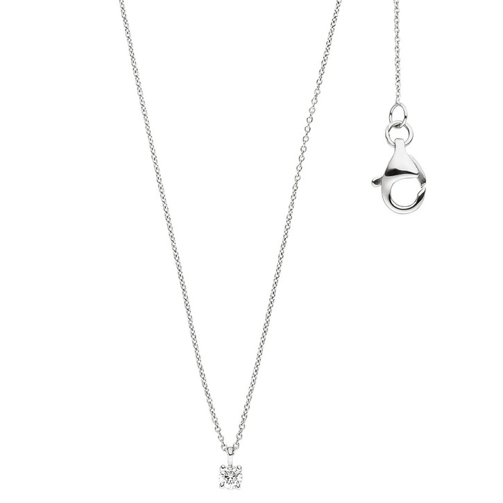 2,5mm Ankerkette mit Brillant 585 Weißgold 45cm