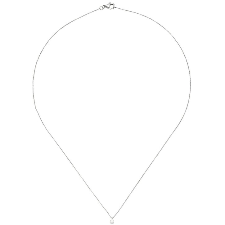 2,5mm Ankerkette mit Brillant 585 Weißgold 45cm